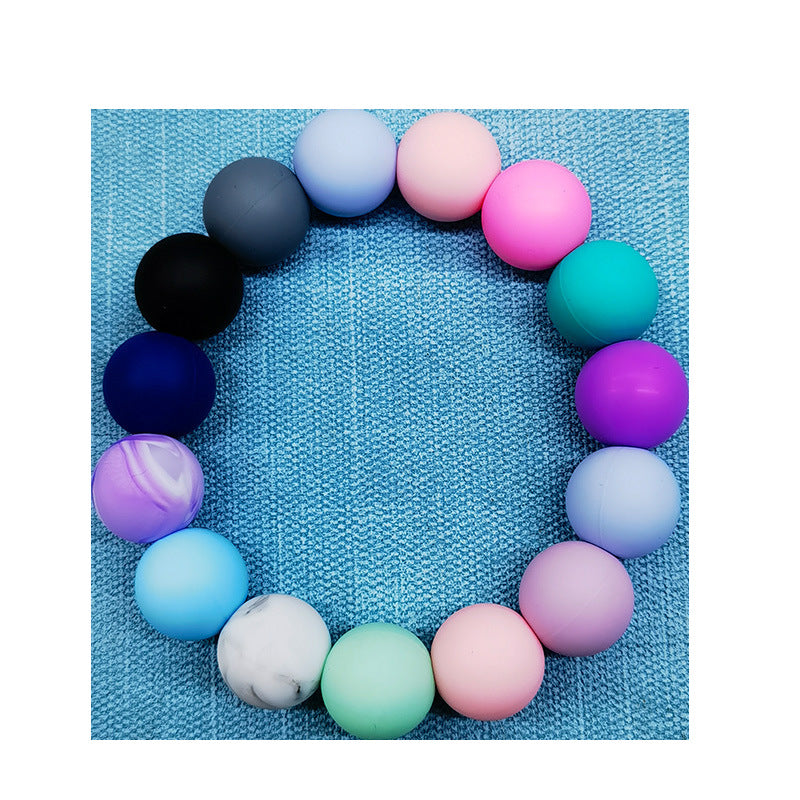 Pulsera de cuentas redondas para bebés de 100 piezas al por mayor de 19 mm